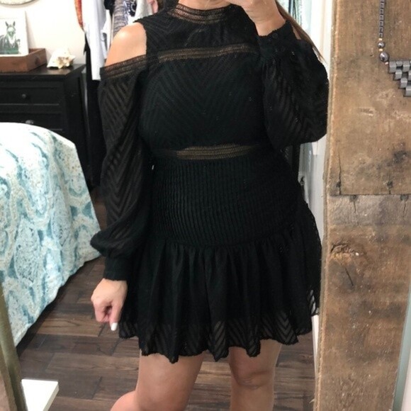 Romeo + Juliet NWT black chiffon cocktail dress - Picture 9 of 11
